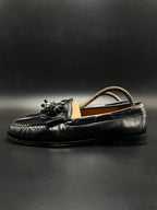 COLE HAAN Mens Black Leather Tassel Kiltie Loafers- 43.5