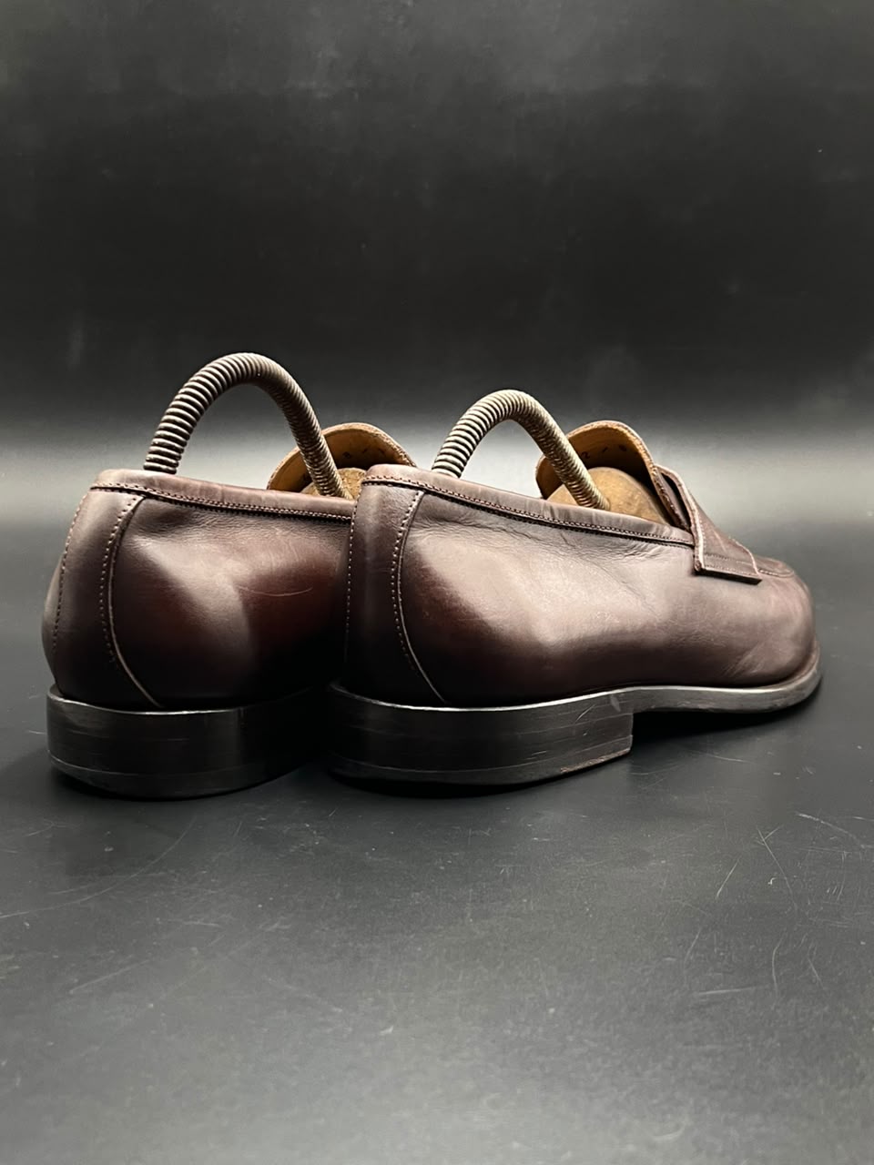 SUITSUPPLY Mens Brown Leather Penny Loafers - 42
