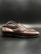 SUITSUPPLY Mens Brown Leather Penny Loafers - 42