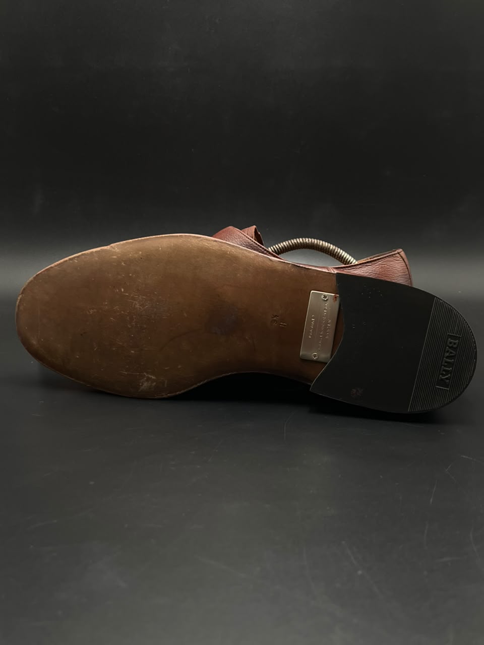 BALLY Mens Brown Leather Cap Toe Monk Strap loafers - 44.5