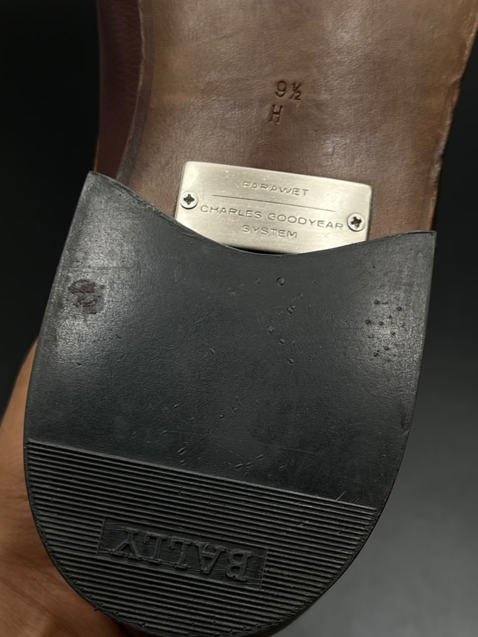 BALLY Mens Brown Leather Cap Toe Monk Strap loafers - 44.5