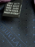 DOUGLAS Mens Purple Gold Grey Multi Tonal Diagonal Stripe Italian Silk Dress Tie