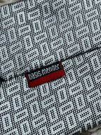 oasis mender Mens Silver Grey Black Geometric Rectangle Weave Made in France Silk Tie