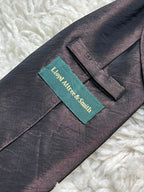 Lloyd Attree & Smith Mens Solid Dark Brown Iridescent Textured Dress Tie