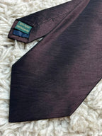 Lloyd Attree & Smith Mens Solid Dark Brown Iridescent Textured Dress Tie