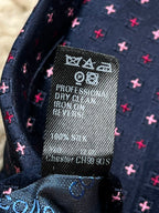 MARKS & SPENCER Collezione Mens Navy Pink Geometric Cross Silk Dress Tie
