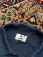 Apron Navy Blue Linen BUTTON DOWN SHIRT - L