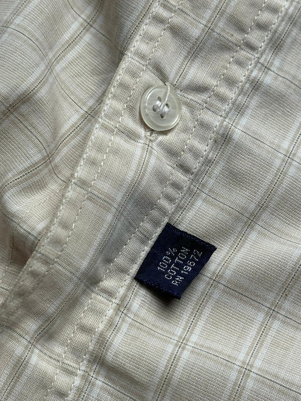 Ralph Lauren Beige Plaid Cotton BUTTON DOWN SHIRT - L