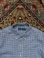 Polo Ralph Lauren Check Linen BUTTON DOWN SHIRT - L