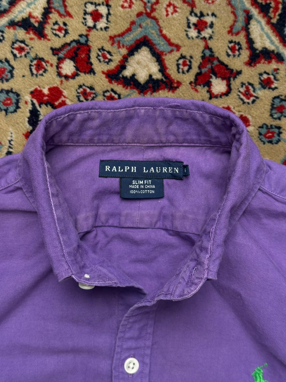 Polo Ralph Lauren Purple Slim Fit Oxford Cotton BUTTON DOWN SHIRT - L