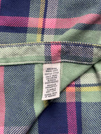 Polo Ralph Lauren Green Pink Plaid Heavy weight Flannel SHIRT - L