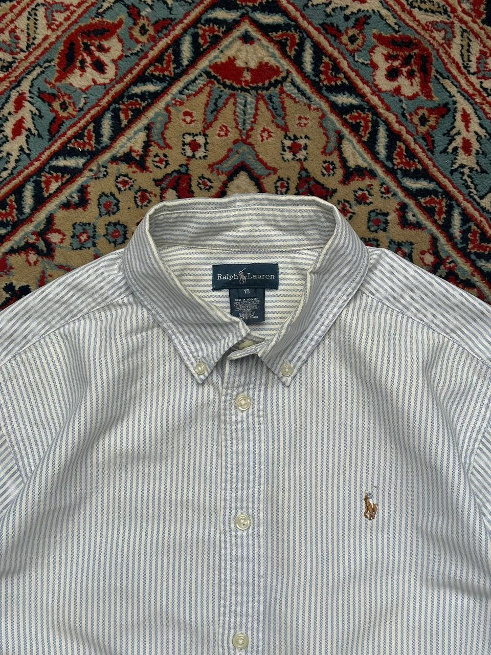 RALPH LAUREN STRIPED OXFORD BUTTON DOWN SHIRT - M