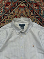 RALPH LAUREN STRIPED OXFORD BUTTON DOWN SHIRT - M