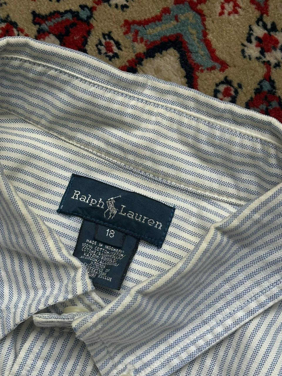 RALPH LAUREN STRIPED OXFORD BUTTON DOWN SHIRT - M