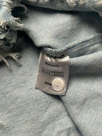 VIABON DE VIA LIGHT WASH DENIM EMBROIDERED BUTTON DOWN SHIRT - M