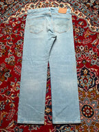 Vintage Levis 501 Premium "90's Reissued" Straight Fit Light WashED JEANS - 32