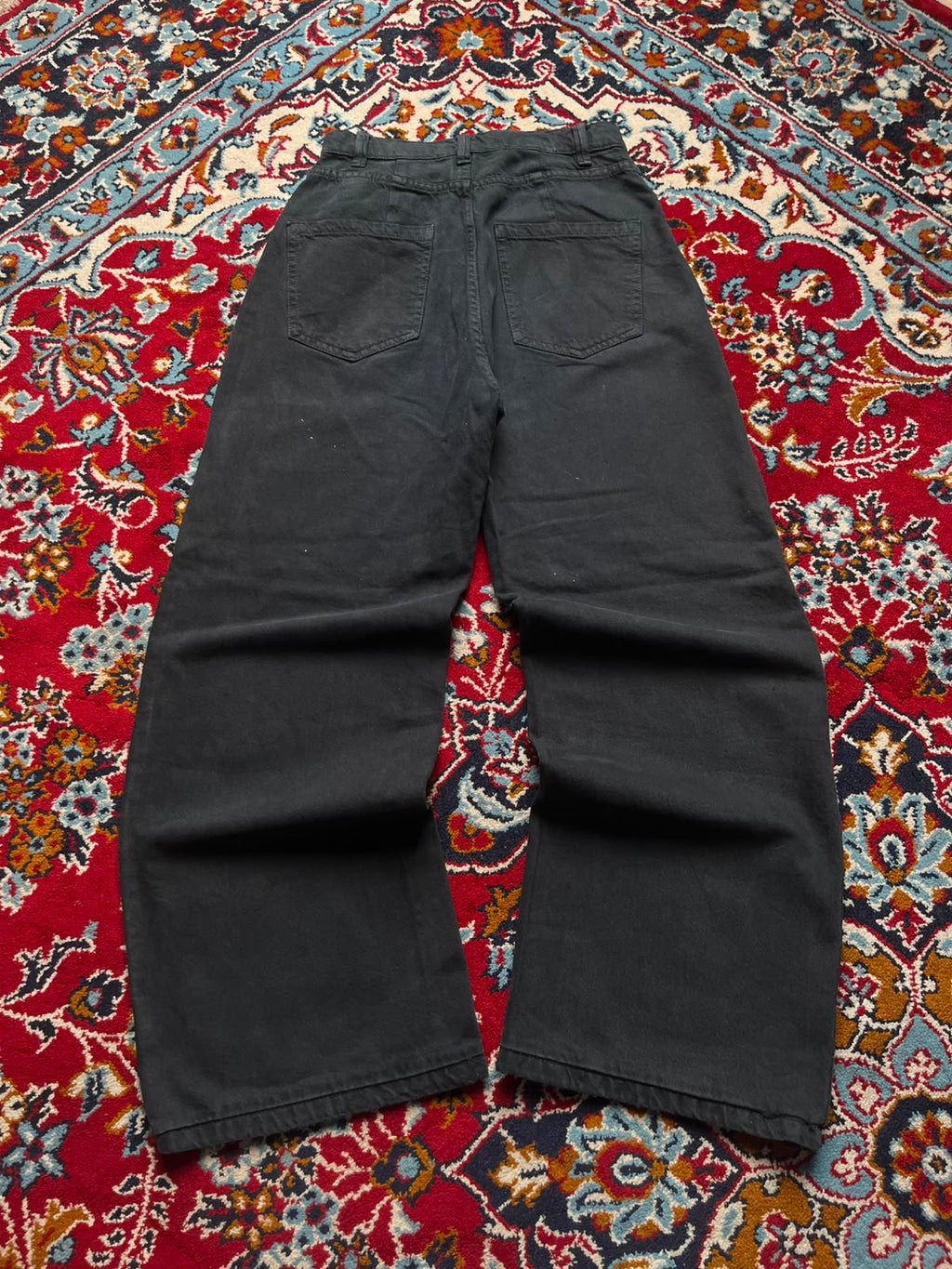 Bershka High Waisted Black Baggy JEANS - 24