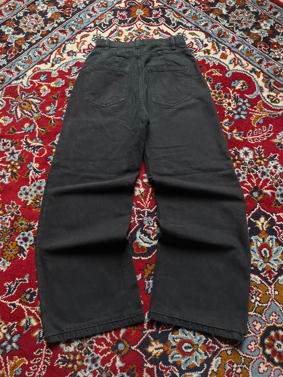 Bershka High Waisted Black Baggy JEANS - 24
