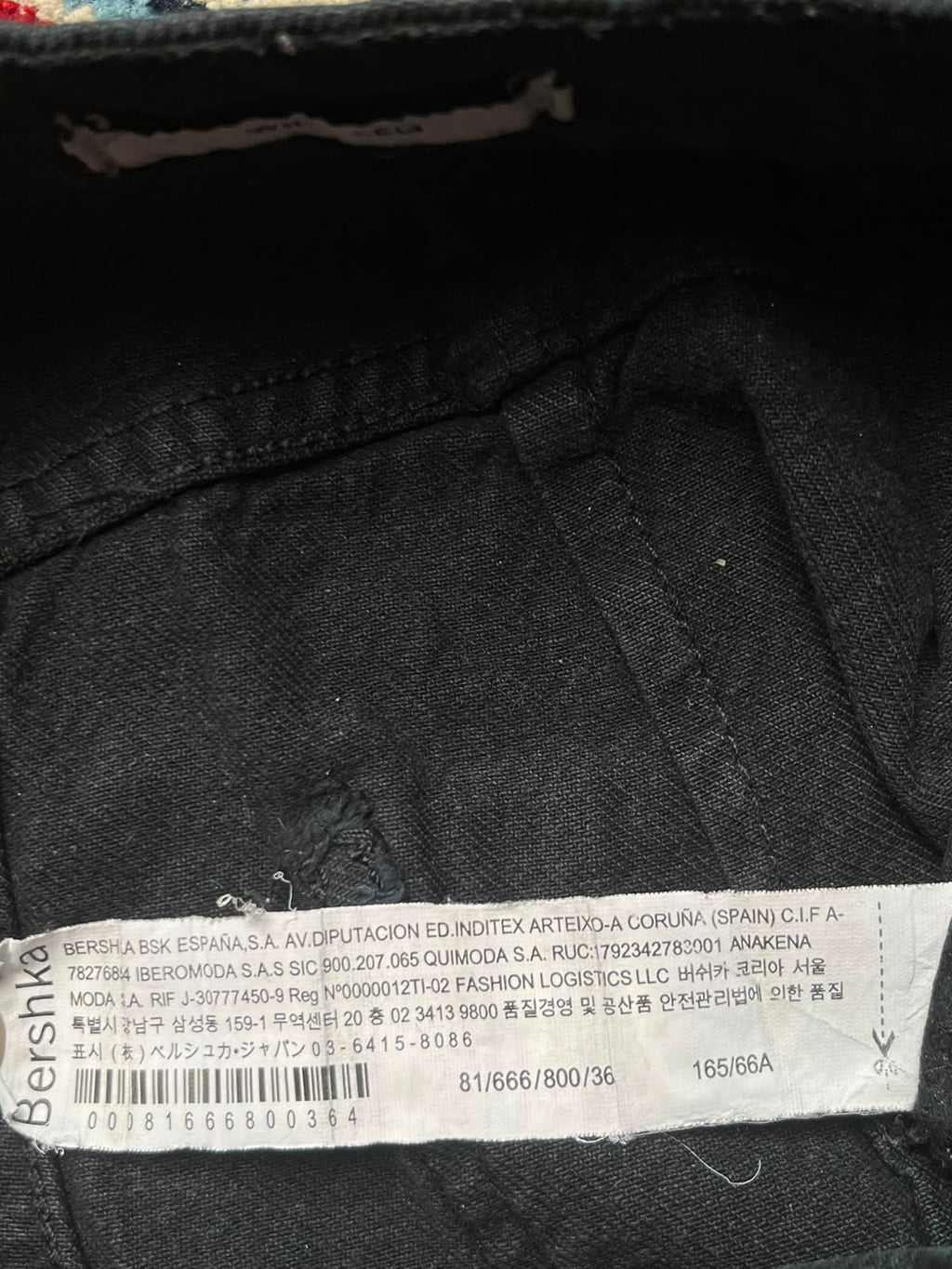 Bershka High Waisted Black Baggy JEANS - 24