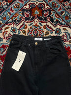 Bershka High Waisted Black Baggy JEANS - 24