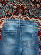 DSQUARED2 Light WashED Distressed Ripped Wide FIT Flared JEANS - 28