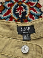 BoohooMAN Khaki Tan Multi Pocket Baggy Cargo Pants - 34