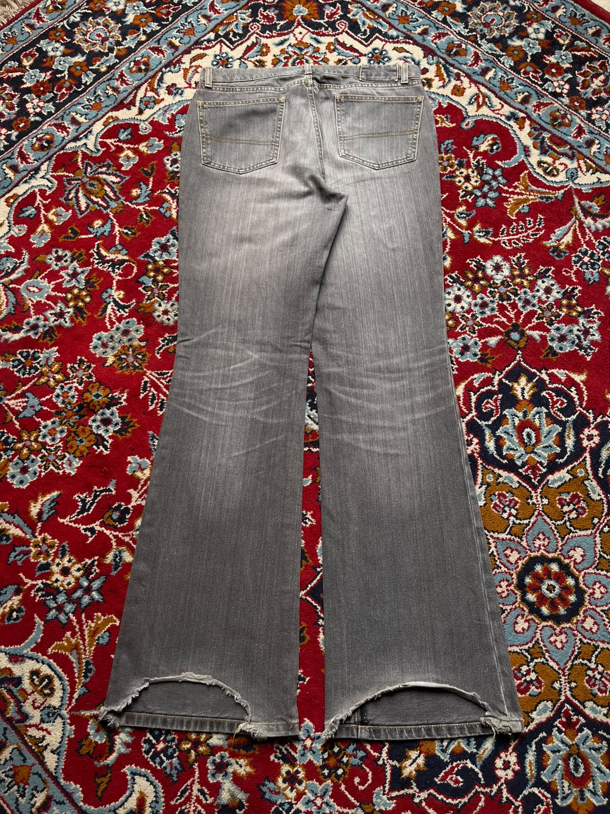 Collusion High Waisted Flared Faded Gray JEANS - 32