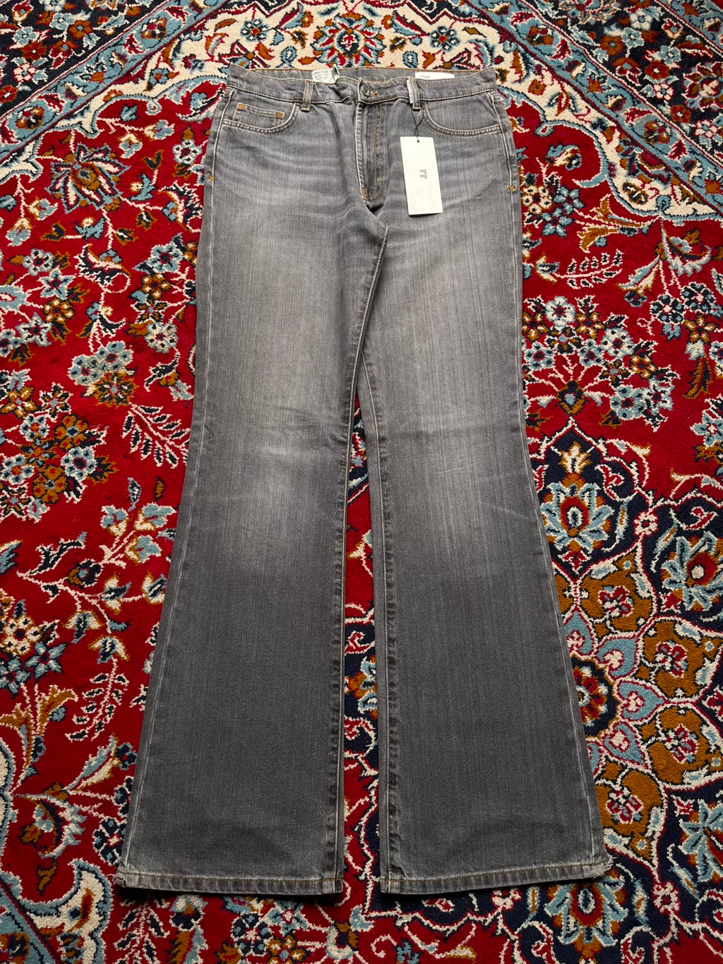 Collusion High Waisted Flared Faded Gray JEANS - 32