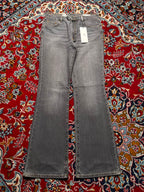 Collusion High Waisted Flared Faded Gray JEANS - 32