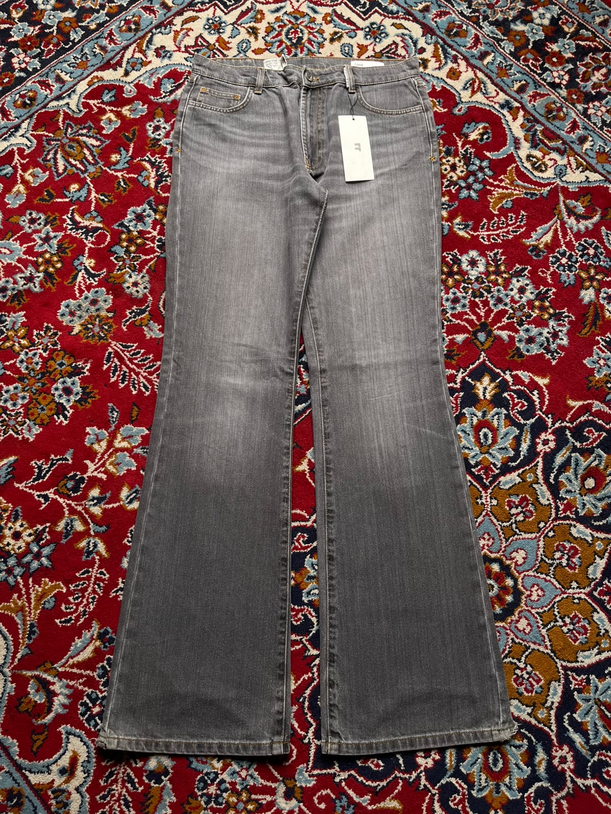 Collusion High Waisted Flared Faded Gray JEANS - 32