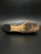 Salvatore Ferragamo Black Quilted Leather Vara Bow Ballet Flats - 38