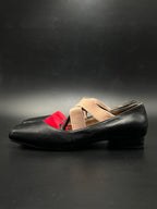 Christian Dior Black Leather Square Toe Ballet Shoes - 37
