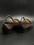 BALLY Mens Brown Leather Tassel Loafers Handmade in Italy - 42.5