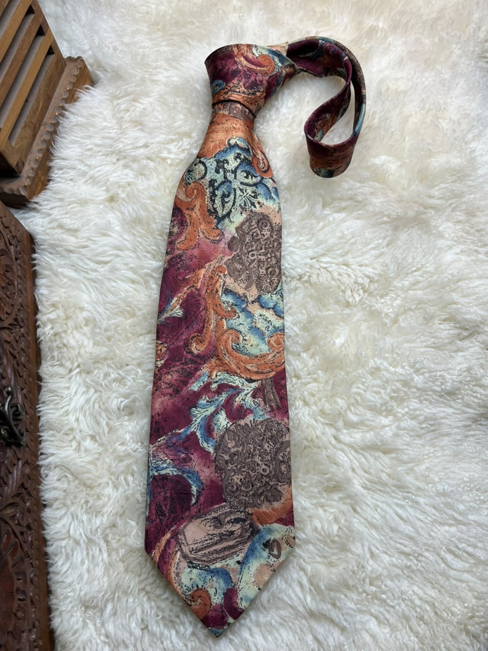 Pierre Cardin Paris Made in Great Britain - Abstract Baroque Art Tie