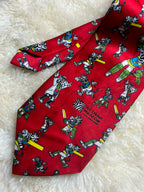 Vintage ICC Cricket World Cup South Africa 2003 - Official Mascot Dazzler Red Tie