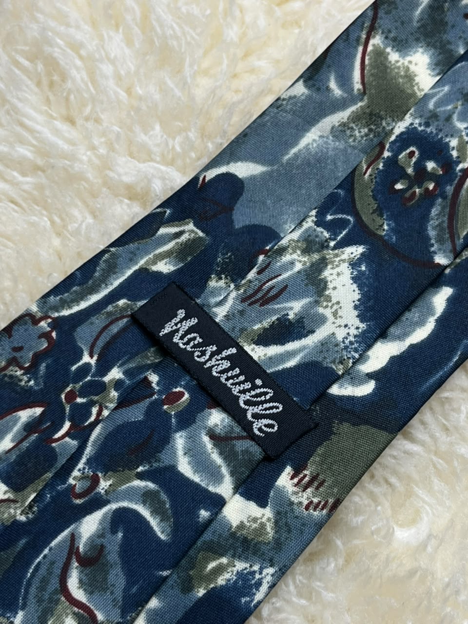 Nashville Abstract Floral - Teal Slate Blue & Sage Green Tie