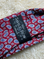 The Savile Row Company London 100% Silk - Burgundy Blue Paisley tie