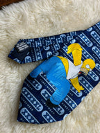 Vintage 1998 The Simpsons Homer Simpson Necktie - Navy Blue XXXL Homeywear