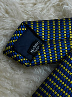 Cedarwood State Mens Nectie - Royal Blue & Yellow Micro Diamond Geometric Tie