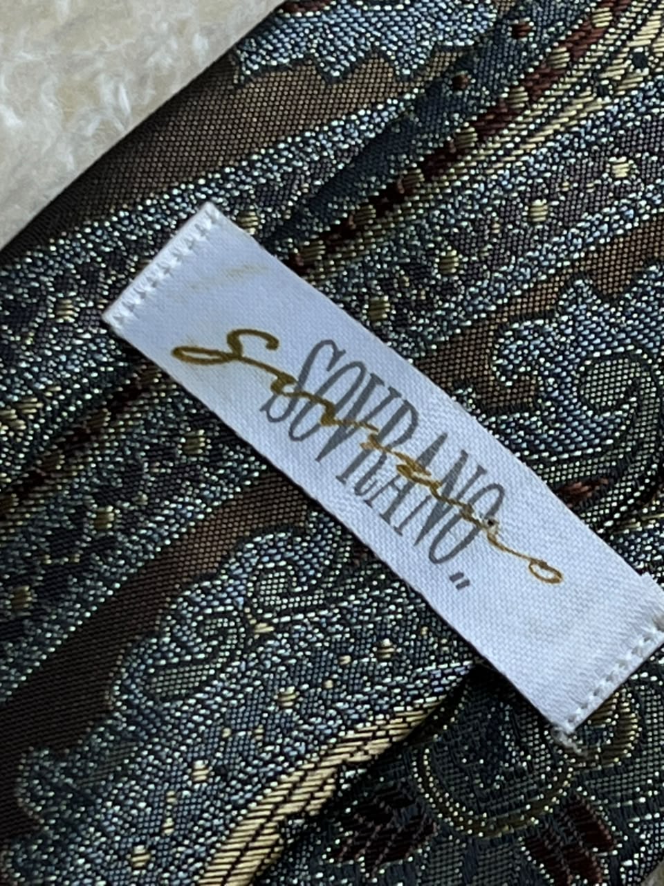 Sovrano Made in Britain - Bronze Slate Paisley Tapestry Tie