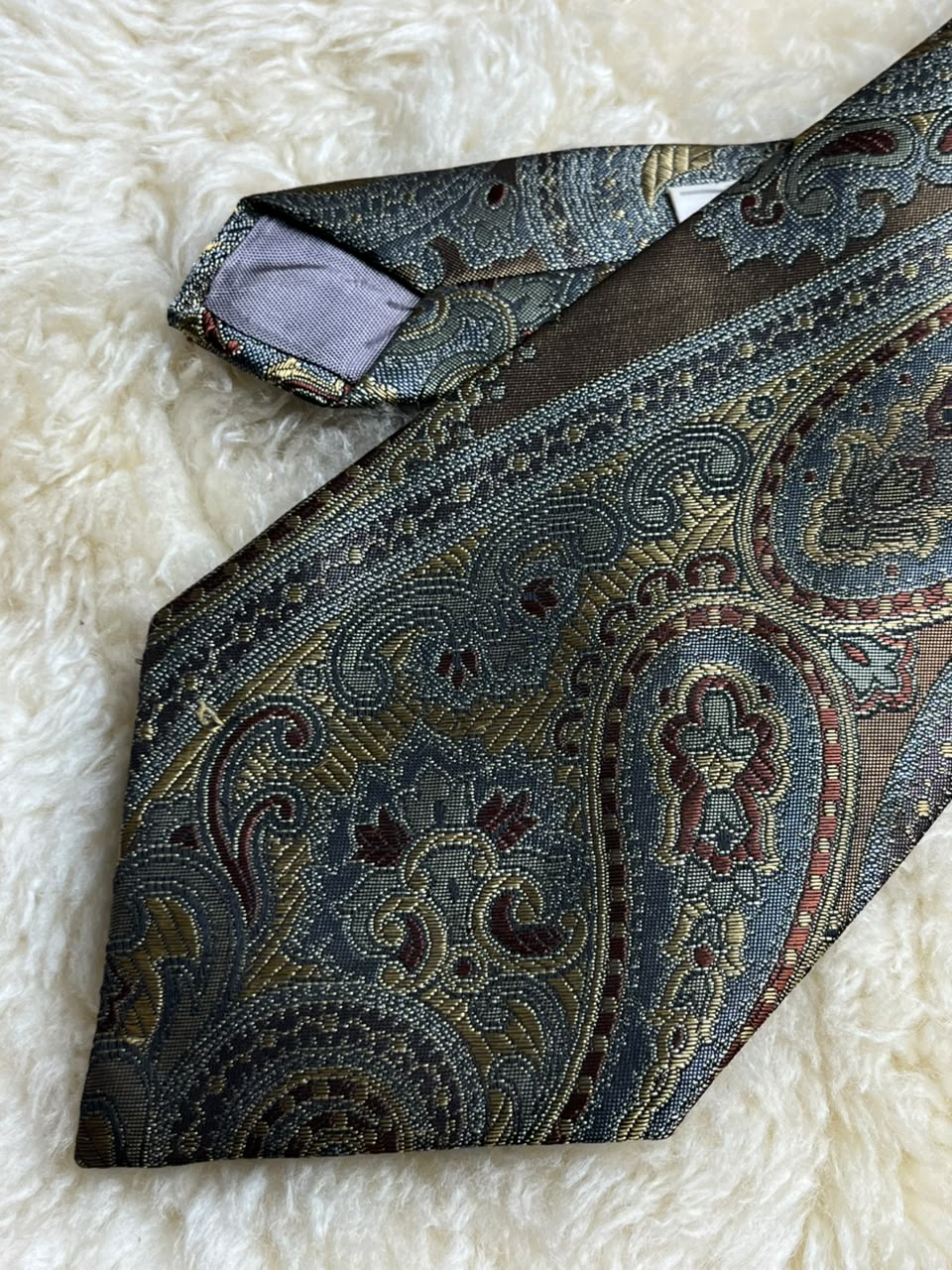 Sovrano Made in Britain - Bronze Slate Paisley Tapestry Tie