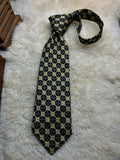Beaufort Tie Rack Pure Silk  Made in Italy - Navy Gold Chain Tie