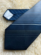 Hortex Made In Ireland - Grey Blue Gradient Diagonal Stripe Tie
