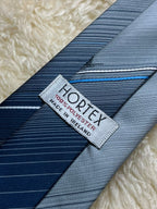 Hortex Made In Ireland - Grey Blue Gradient Diagonal Stripe Tie