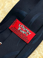 Vintage 1996 Looney Tunes Taz - Black Tasmanian Devil Graphic Tie