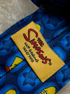 Vintage 1999 The Simpsons - Blue Homer and Bart Star Pattern Tie FOX