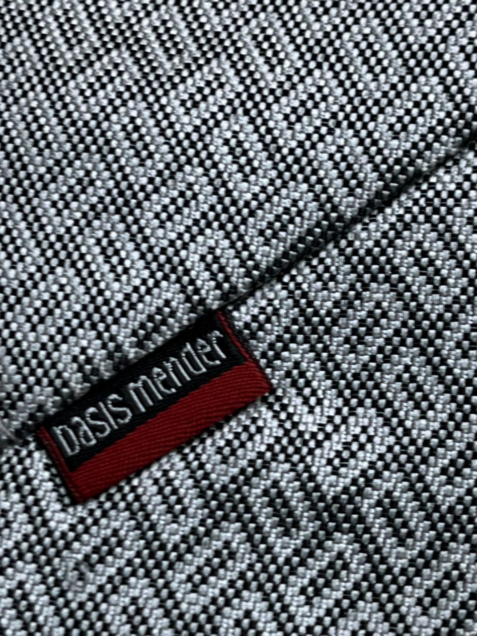 Basis Mender Pure Silk Made in France - Silver Grey Geometric Tie