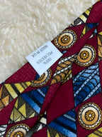 Piscador Made in UK - Burgundy Aztec Tribal Geometric Tie