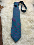 Tie Rack Made in Italy Pure Silk - Teal Purple Paisley Tie