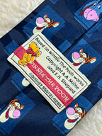Disney Winnie the Pooh - Navy Blue Tigger & Eeyore Portrait Tie